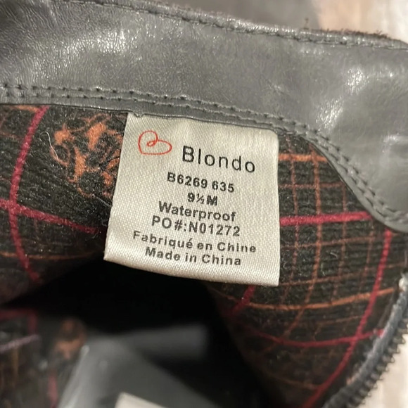 Blondo waterproof booties charcoal gray 9.5 suede leather - Picture 7 of 9